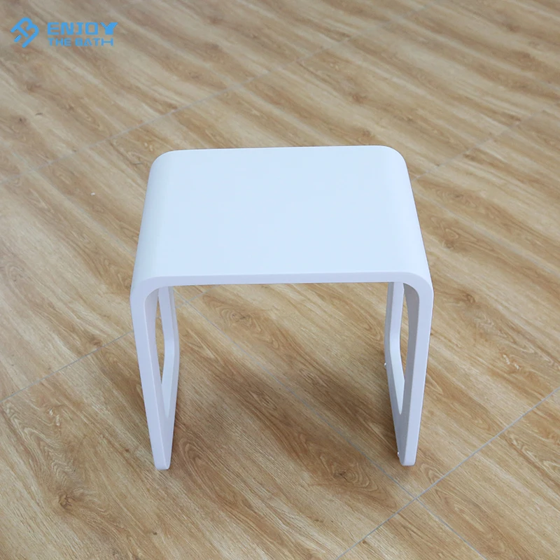 Acrylic bathroom vanity stool stone composite stool