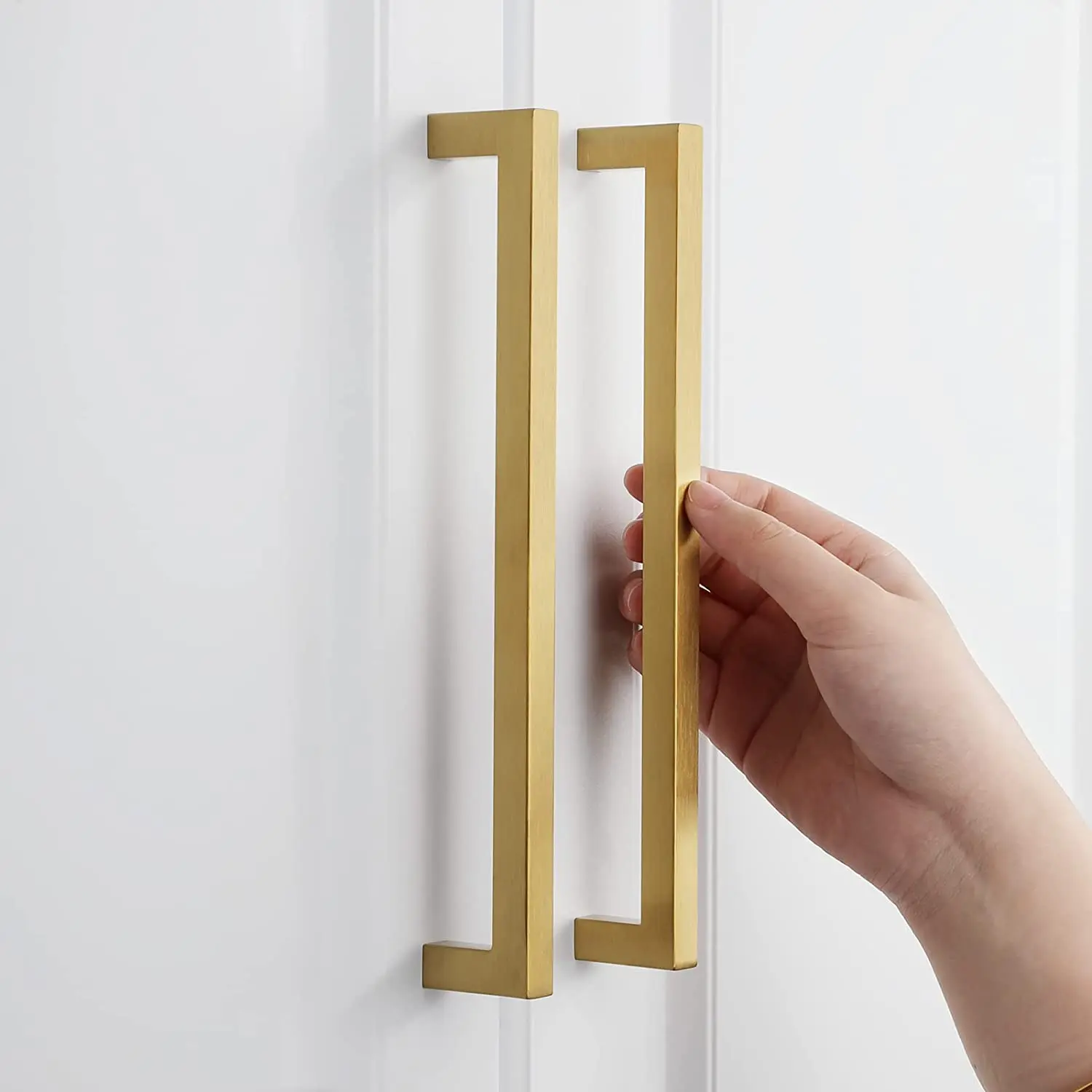 Wholesale Modern Drawer Cabinet Handle Brushed Golden Finish Kitchen Cabinet Door Pulls Kitchen Cabinet Handles