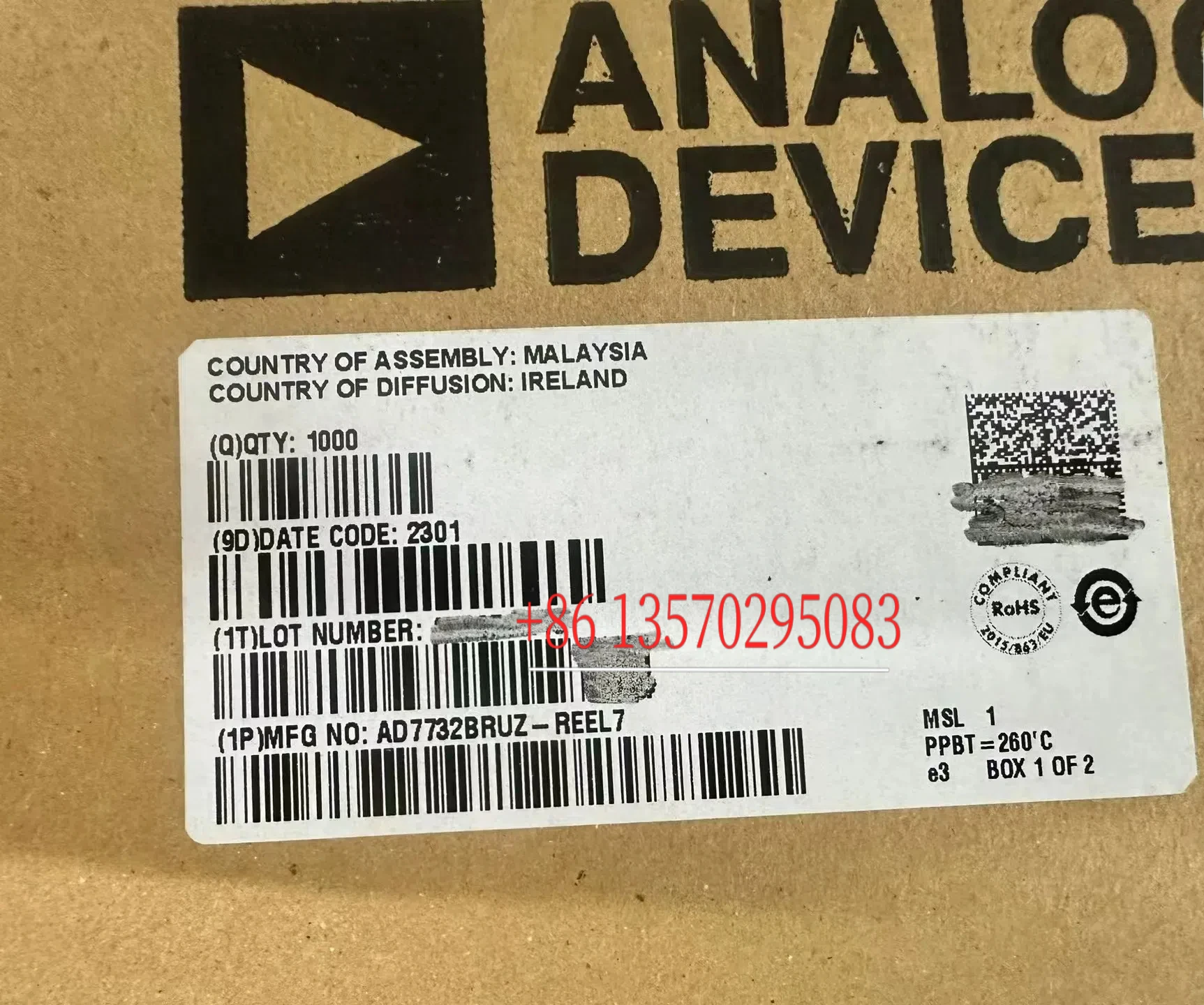 ADC AD7732BRUZ ADI 24 Bit Analog to Digital Converter 2 Input 1 Sigma-Delta integrated circuits IC AD7732BRUZ-REEL7 AD7732