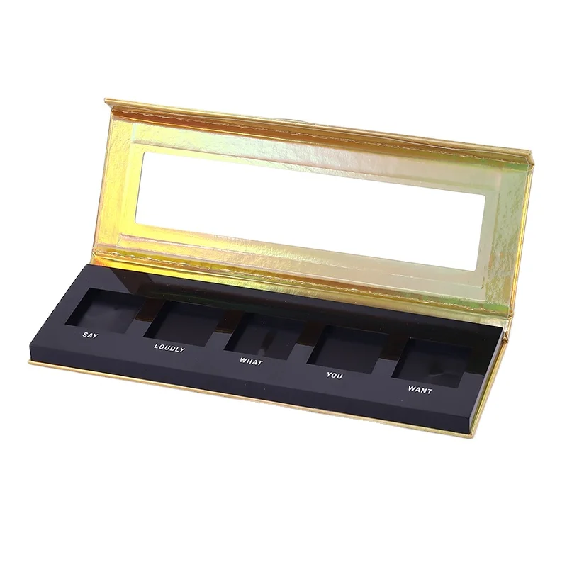 
Пользовательская пустая магнитная бумага для теней для век Косметическая косметическая палитра для макияжа Подарочная коробка с зеркалом 