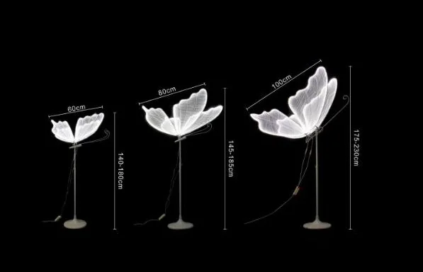 2024 High Quality Glow LED Light Romantic Chandelier Butterfly Decorative Butterflies Lights Wedding Party Decoration Lighting