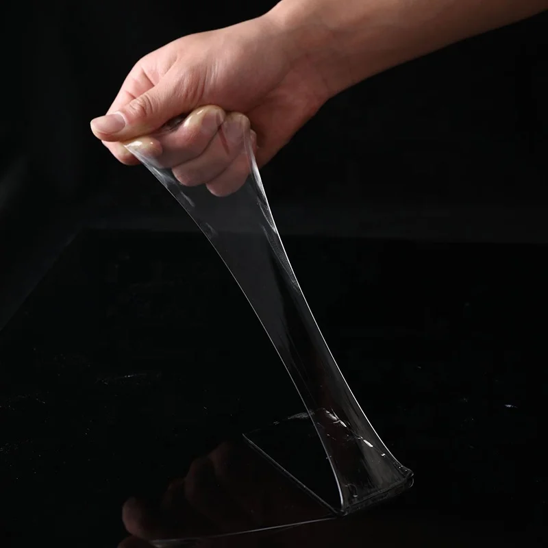 2mm thickness 50mm width 1m length Diy Removable Waterproof Sided Transparent Reusable Adhesive Pu Gel Nano Double Sided Tape
