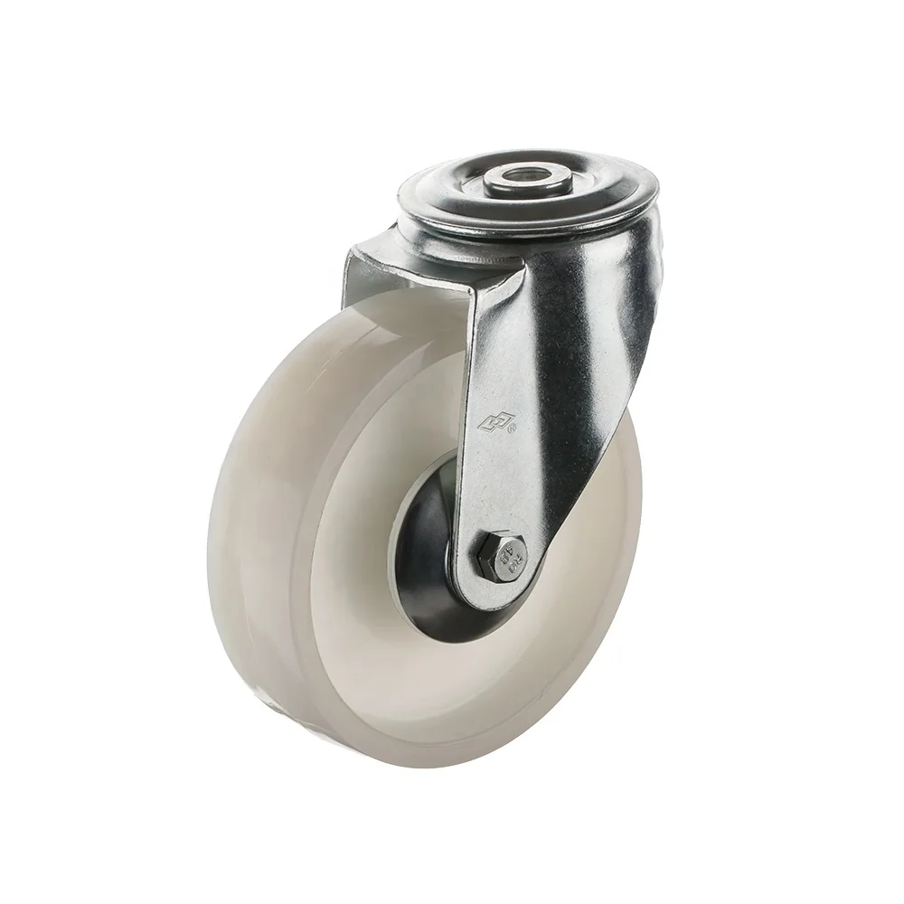 100mm nylon wheel castor 4inch rigid industrial caster wheel 4/5/6/8 inch  durable nylon wheel plastic heavy duty trolley caster