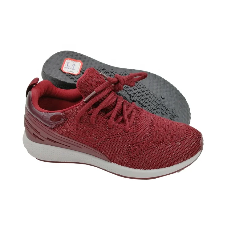 
custom flat shoes casual women knit sport sneakers black 