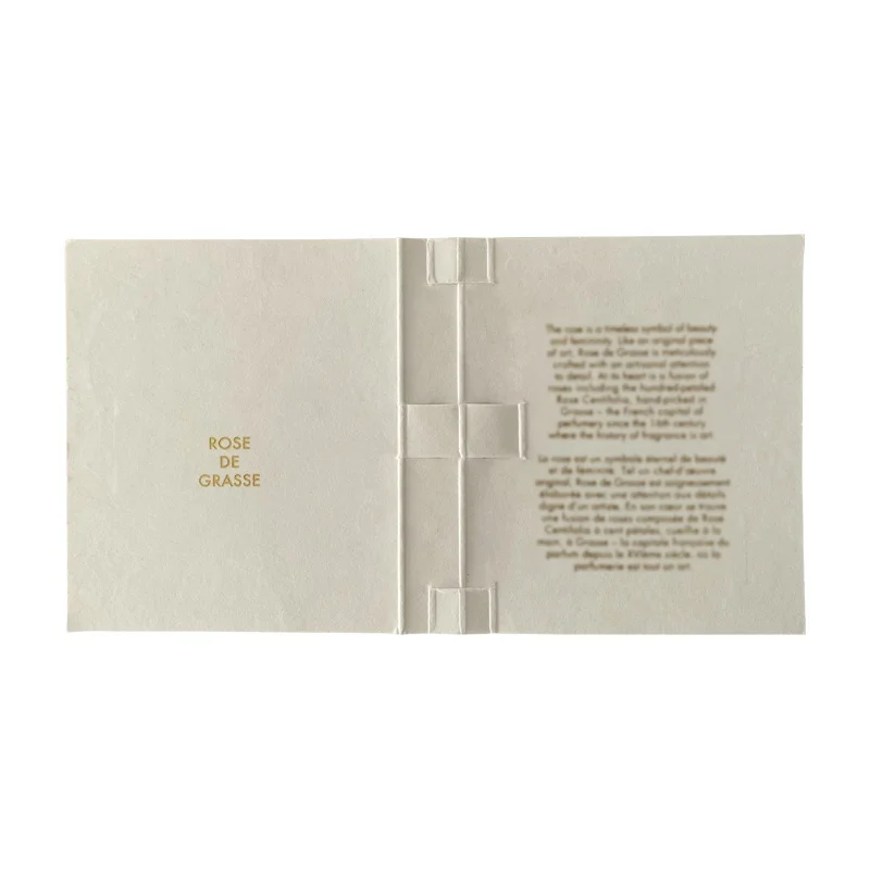 Chinese Supplier Small Perfume Sample Holding Paper Card Manufacturer Printing Tubular Perfume Tube Packaging Cardboard Card