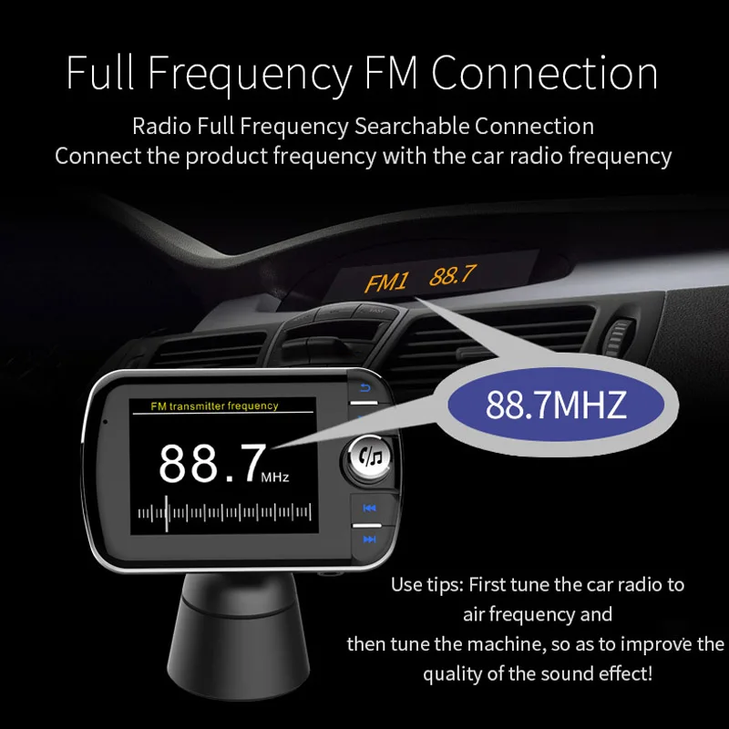Car Radio Receiver DAB Digital Audio Broadcasting Handsfree With Antenna QC3.0 USB Charger Dab Fm Transmitter Car Mp3 Player