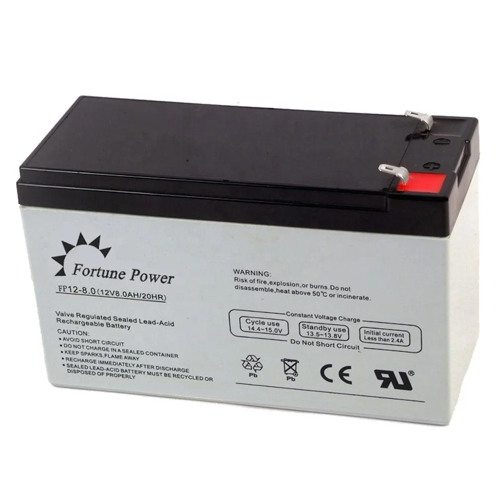 Fortune Power sealed 12v 9ah lead acid motorcycle battery 12v 7.5ah lead acid ups battery 7ah