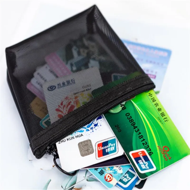 Nylon Mesh Cosmetic Bag Wash Bag Lightweight Portable Travel Storage Bag Factory Direct Sale Black Makeup Storage LS Zipper