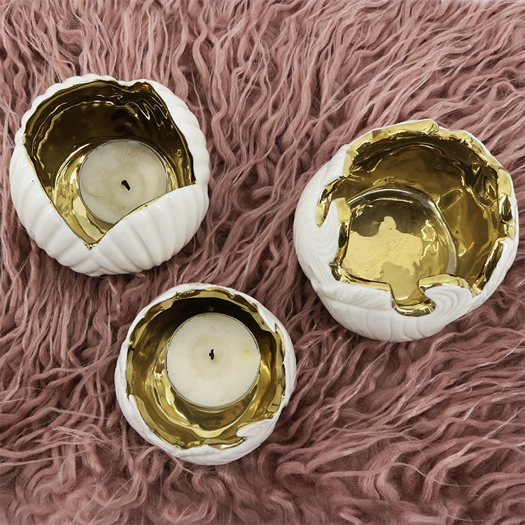 Лидер продаж, Платиновые Премиум керамические элегантные банки для свечей в форме лепестков