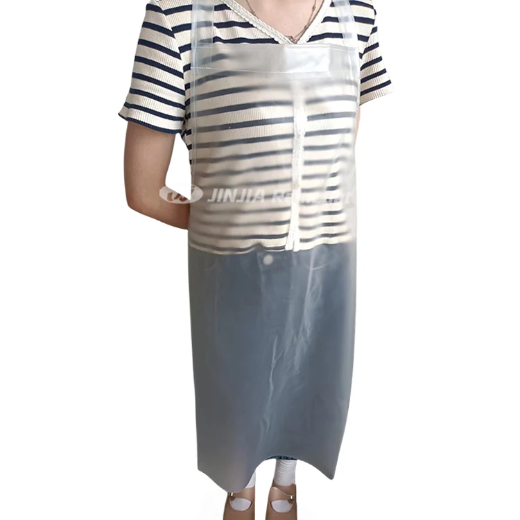 custom logo durable transparent aprons kitchen pvc waterproof apron designs patterns