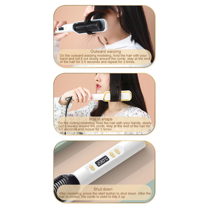 Electric Hair Comb 240 V Hot Comb Electric For Straight And Curly Hair Fast Hair Straightener Pressing Electric Hot Comb