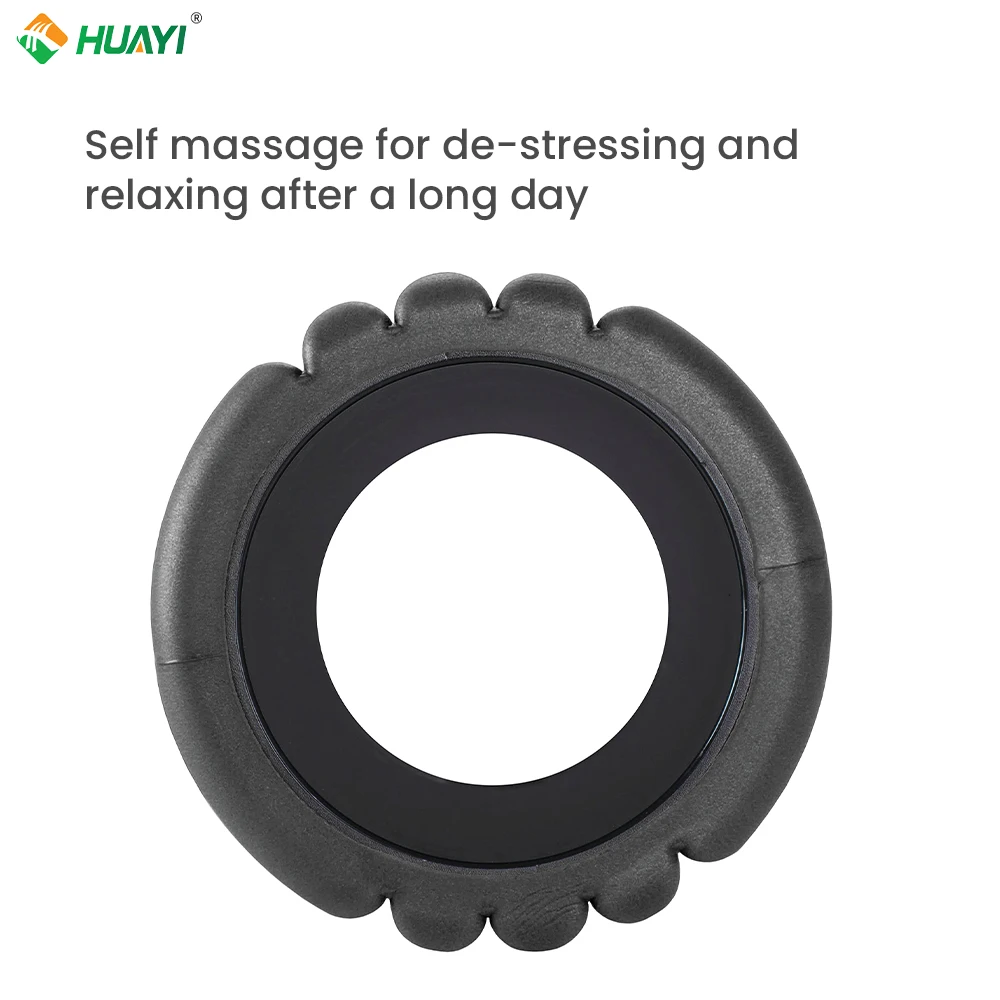 Huayi Factory Price  home exercise muscle relax gym fitness EVA hollow foam roller customized Deep Tissue Massage Roller Black