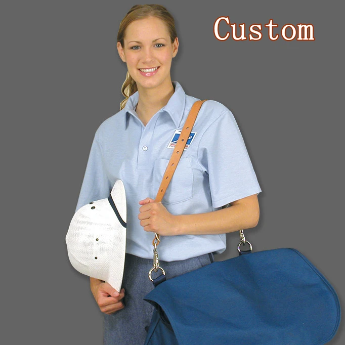 High End Light Blue Postman Costumes Uniform Custom Formal Working UPS Postal Uniform For Wholesale