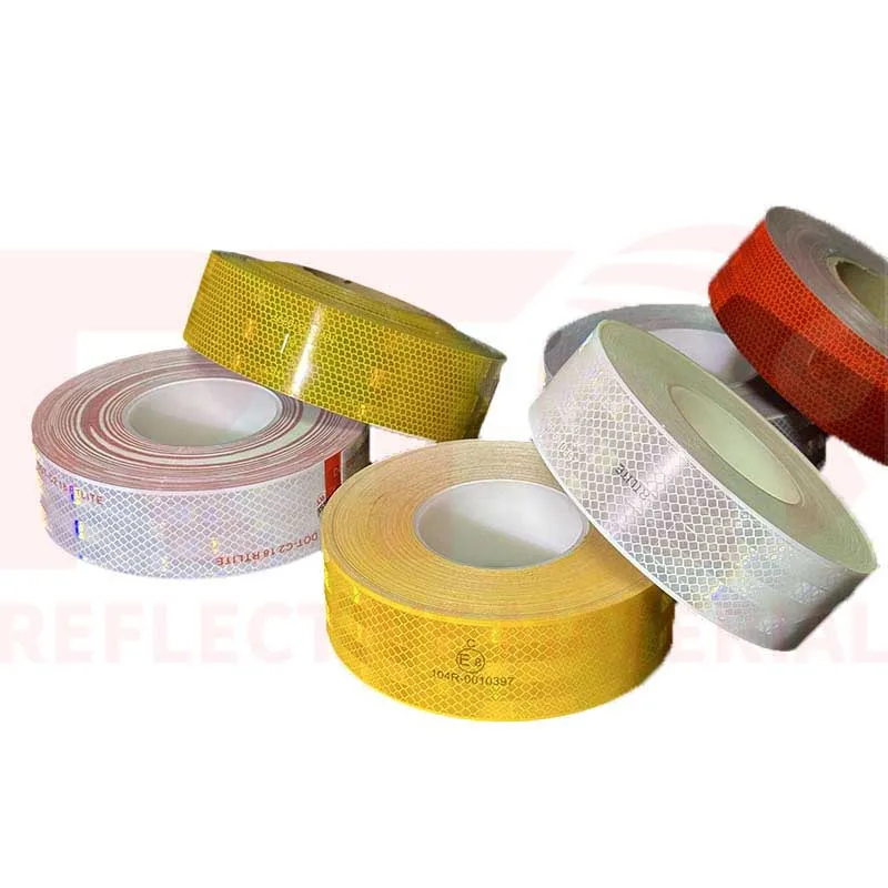 Custom Design Self Adhesive Diamond Grade Retro Warning Safety Yellow Tape Reflective Sticker Roll for Car