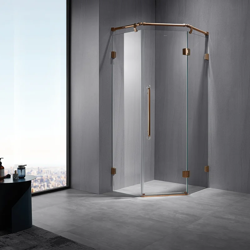 Good supplier hotel swing shower room screen round shower enclosure portable bath cabin door