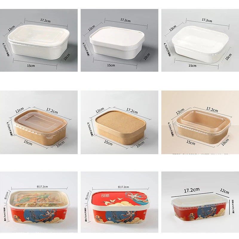 Food Grade Takeaway Box For Pasta Take Out Paper Container Food Grade Paper Boxes Hot Pink