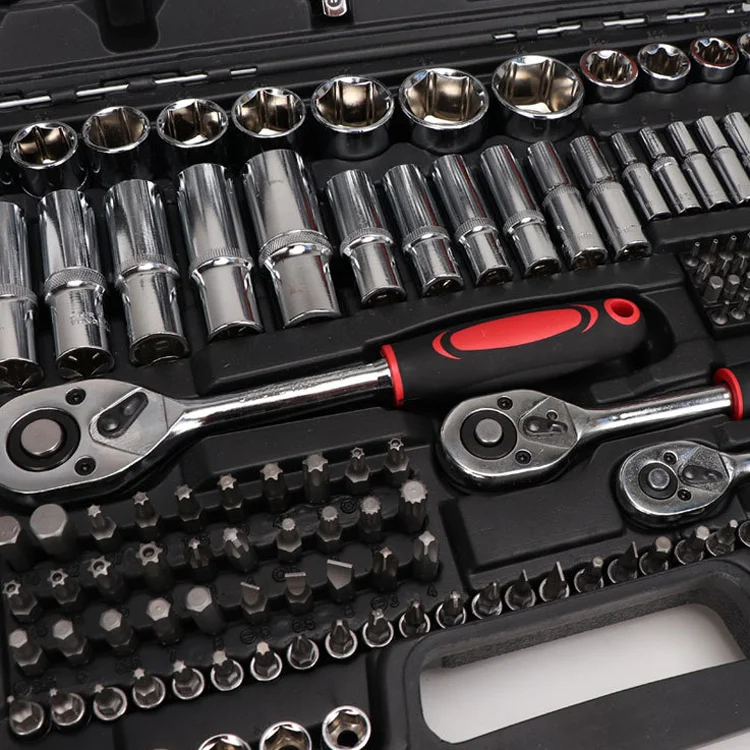 216 Pcs Kit Box Automotive for Car with Tool Spanner Auto 24 Teeth Sets Hand Socket Wrench Set