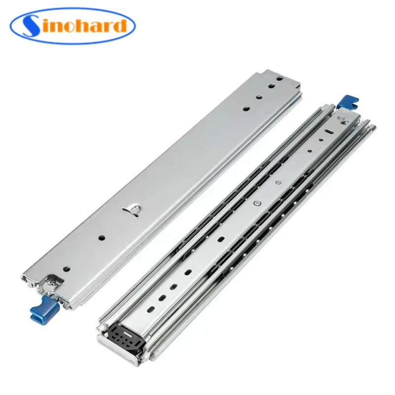 SINOHARD 76mm Width Ball Bearing Slides Heavy Duty Drawer Slide With Lock