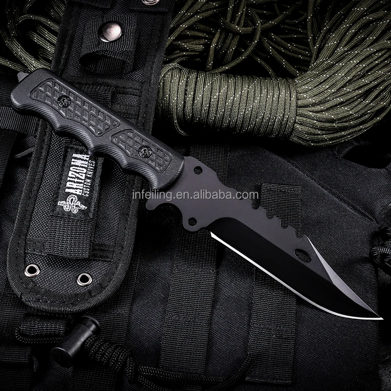 
Knives Military Survival Camping Outdoor Utility Tactical Hunting Knife couteau Fixed Blade Wholesale Custom Logo columbia 
