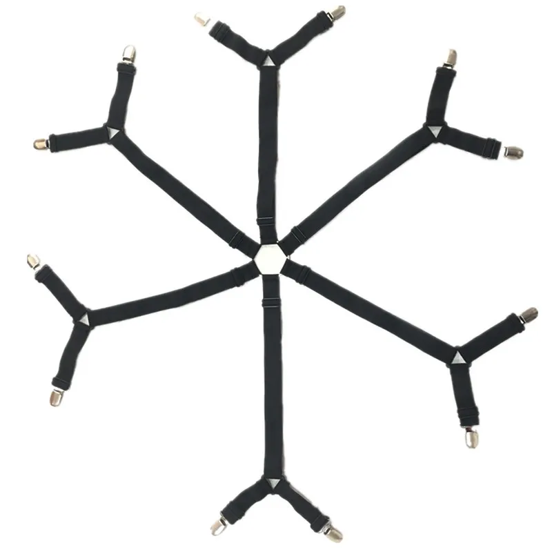 Amazon top selling  Bed sheet anti-skid fixing clip Bedspread anti-running deviation fixing belt Four Sides Fixed White Spot