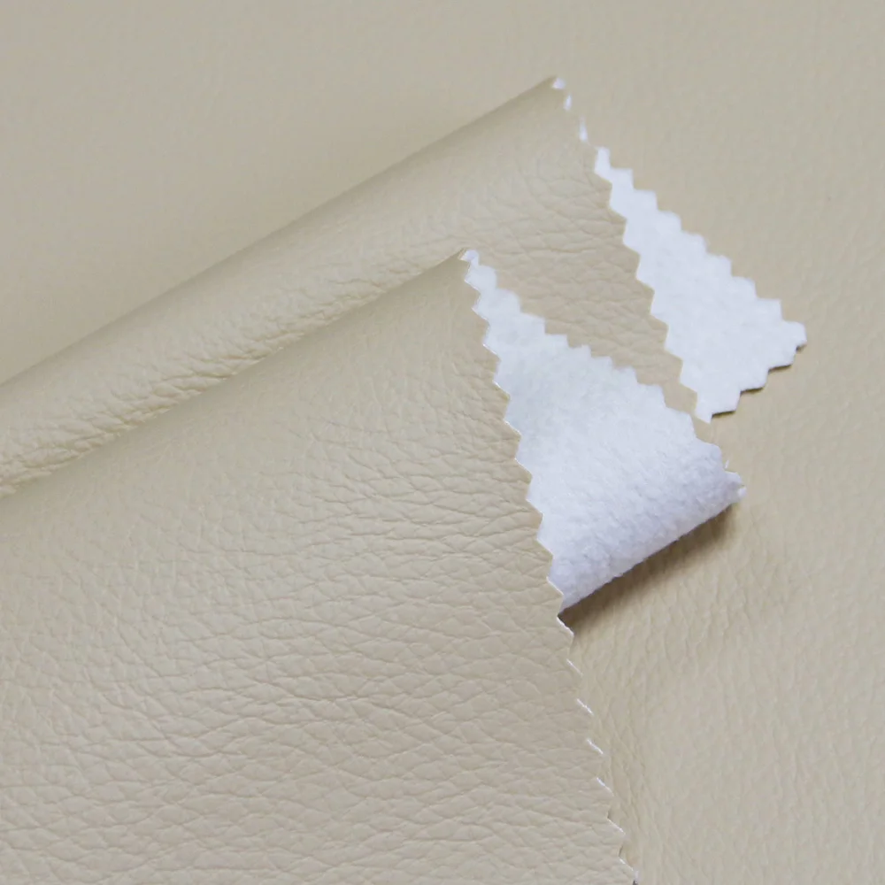 china manufacturer 380g pu grain leather semi pu artificial leather fabric for sofa