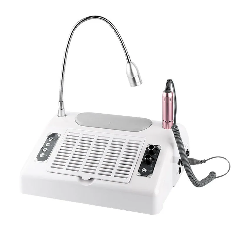 Professional 777 nail Salon Equipment 5 in 1 machine Table Dust Suction Collector LED Table Lamp uv nail lamp Nail drill