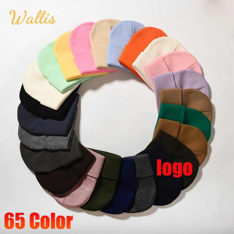 Wholesale Custom Logo Winter Hip-Hop Unisex Lettering Cap Men Women Wool Hat Embroidered Knitted Fisherman Beanie Hats