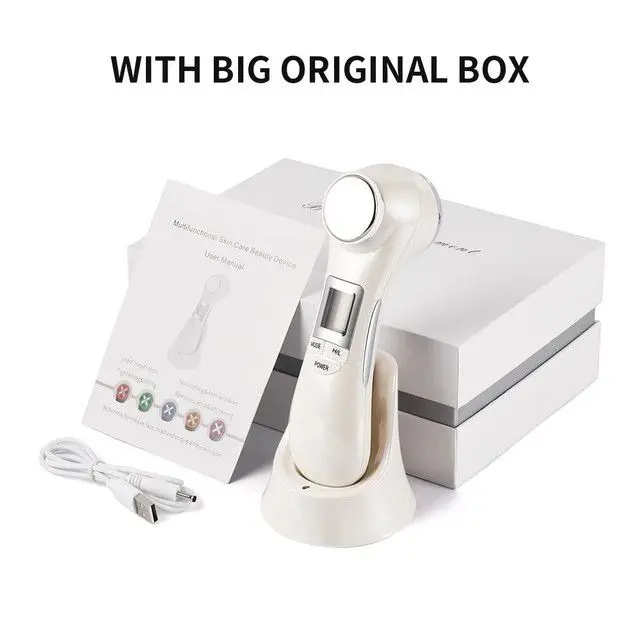 
6 in 1 Face Photon RF Radio Frequency EMS Mesotherapy Led Light Therapy Microcurrent Ultrasonic Vibration Face Lifting Massager 