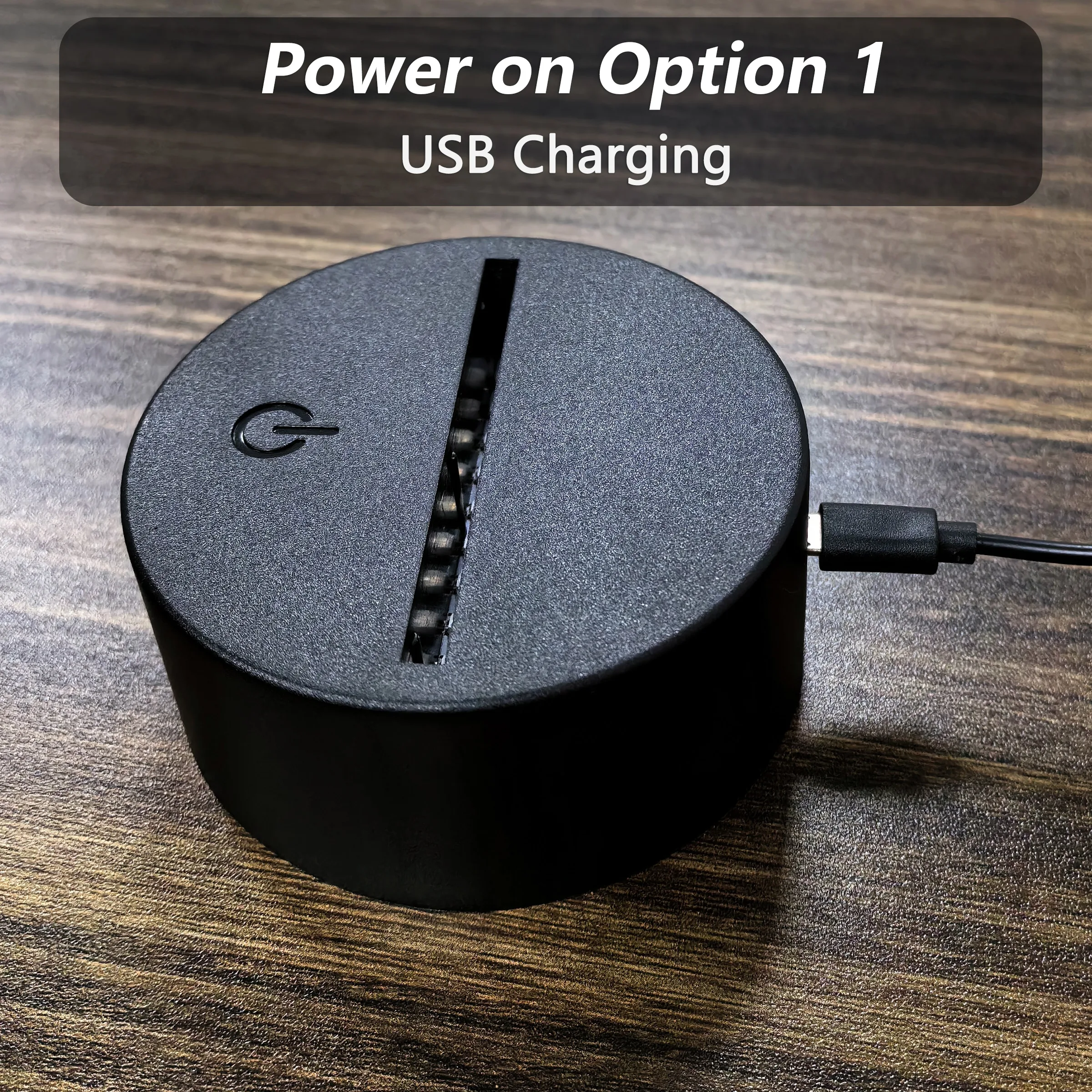 USB cable touch 3D LED lamp holder, night light replacement, 7-color color lamp base