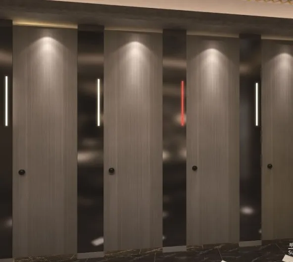 high class waterproof toilet cubicle with LED light