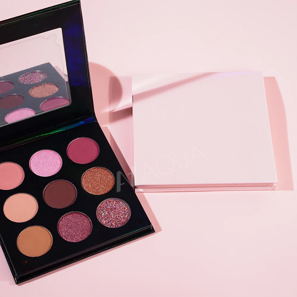 Low MOQ eye shadow palette Wholesale 9 colors high pigment pallet custom private label makeup eyeshadow palette