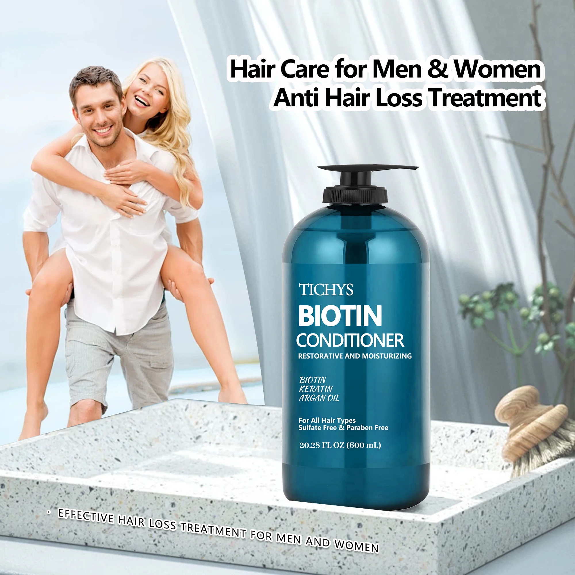 Ultimate Biotin Hair Care Set Moisturizing Shampoo Conditioner Anti-Hair Loss Treatment for Thinning Hair Regrowth Men Women