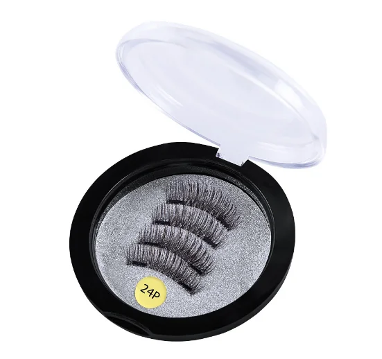 Double magnet false eyelashes glue-free pure handmade 3d magnetic artificial mink eyelashes