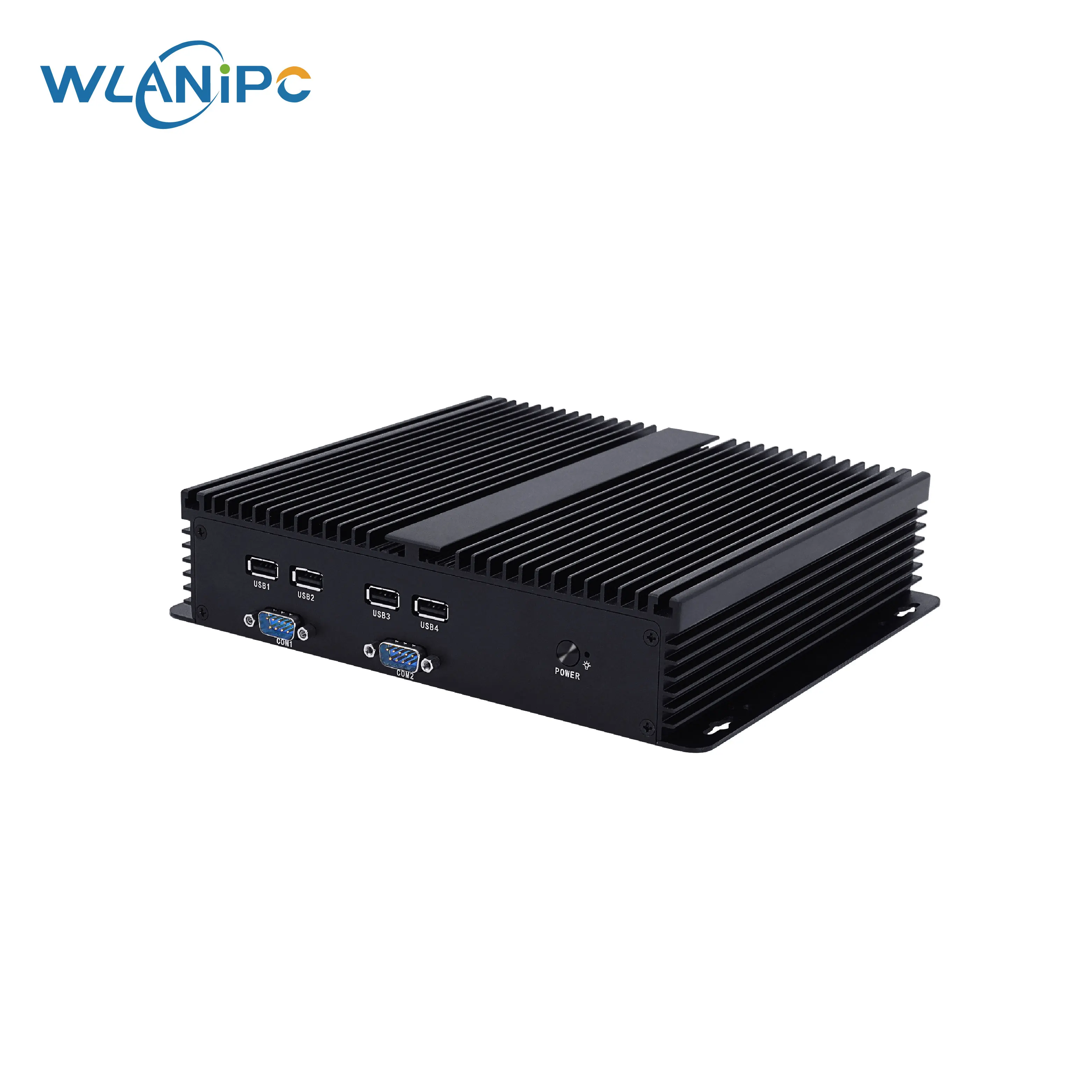 Fanless Industrial Mini PC J4125 Barebone Dual Lan 6 RS232 RS485 X86 Linux Wins10 Embedded Computer
