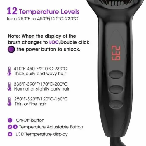 New design Hot Brushes Heated Beard Straightening Combs Hair Straightener Iron Straightener Heating Styler Anti-Scald Salon
