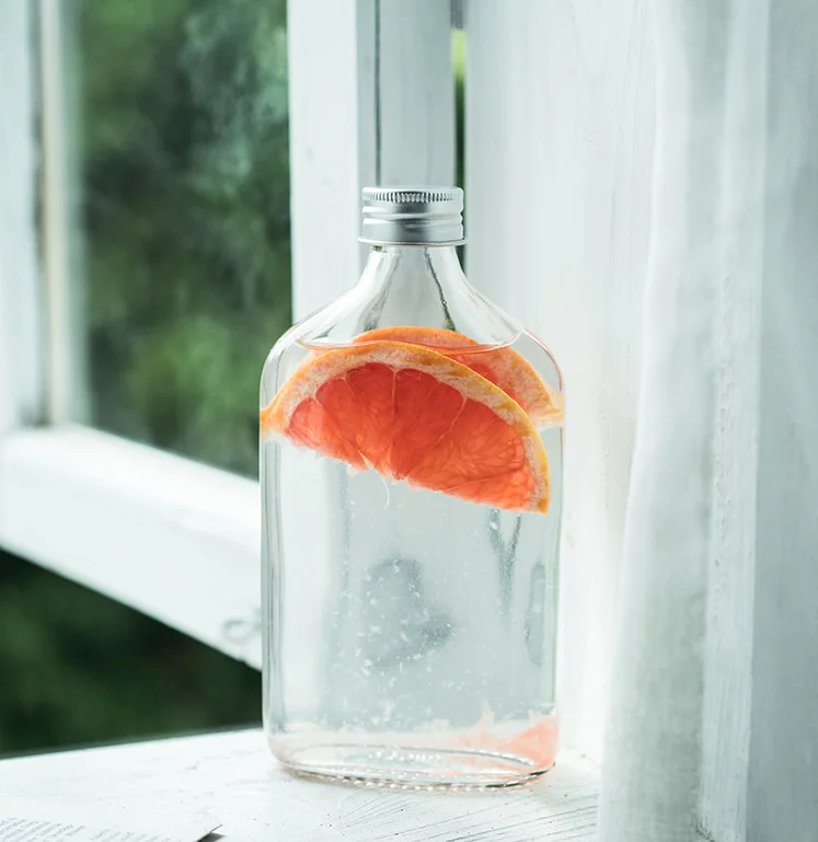 
Wholesale Logo printing 100ml 200ml 250ml 350ml Flat pocket Coffee Juice Glass Bottle Milk Cold Brew Bottles With Aluminium Cap 