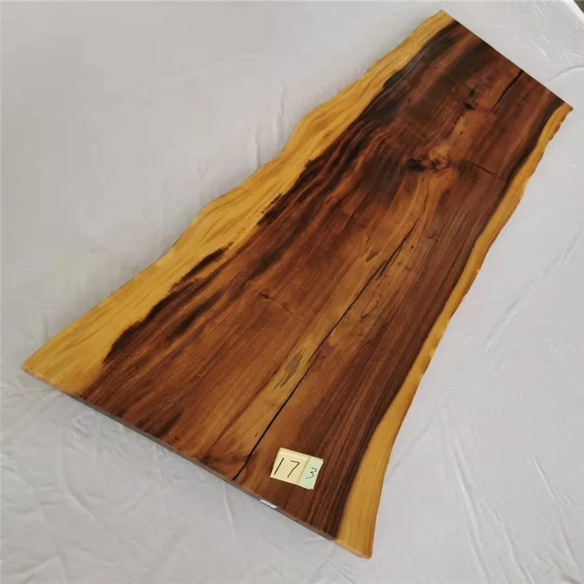 China supplier natural raw slab table top walnut bubinga acacia suar high end table top live edg wood dining table wood slab