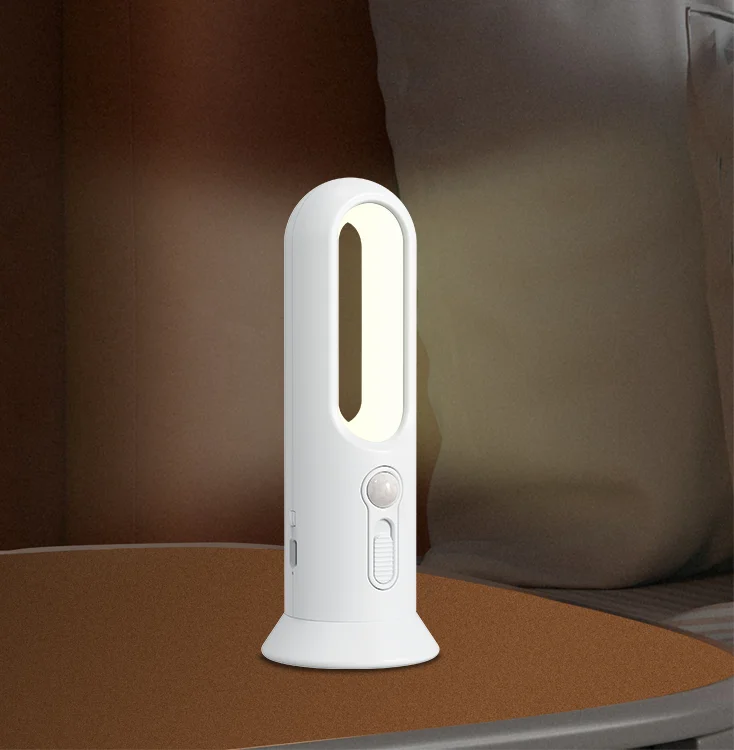 New motion sensor induction light wireless usb rechargeable battery torch light night light for bed room