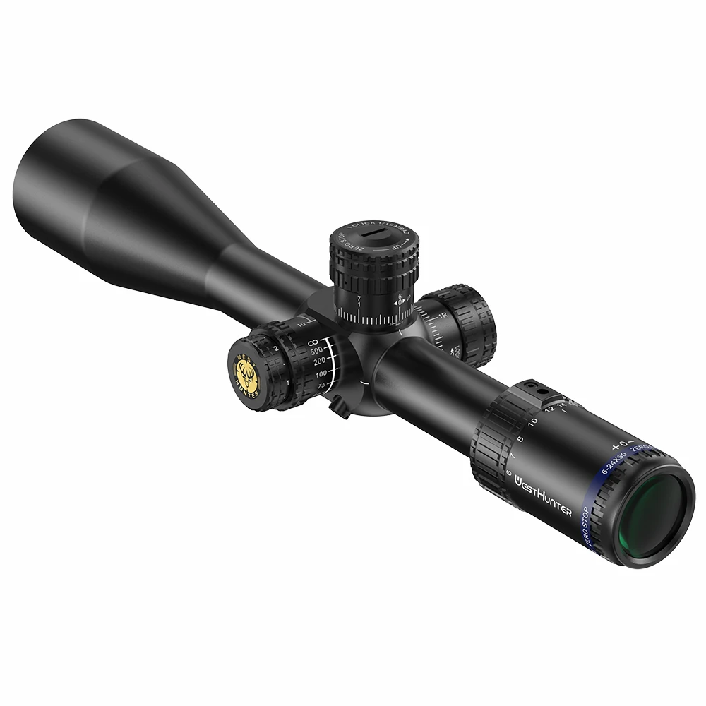WestHunter HD-N 6-24x50 SFIR FFP Zero Stop Scope Red Illuminated Reticle Hunting Scope 30mm Tube Clear View Optical Sights