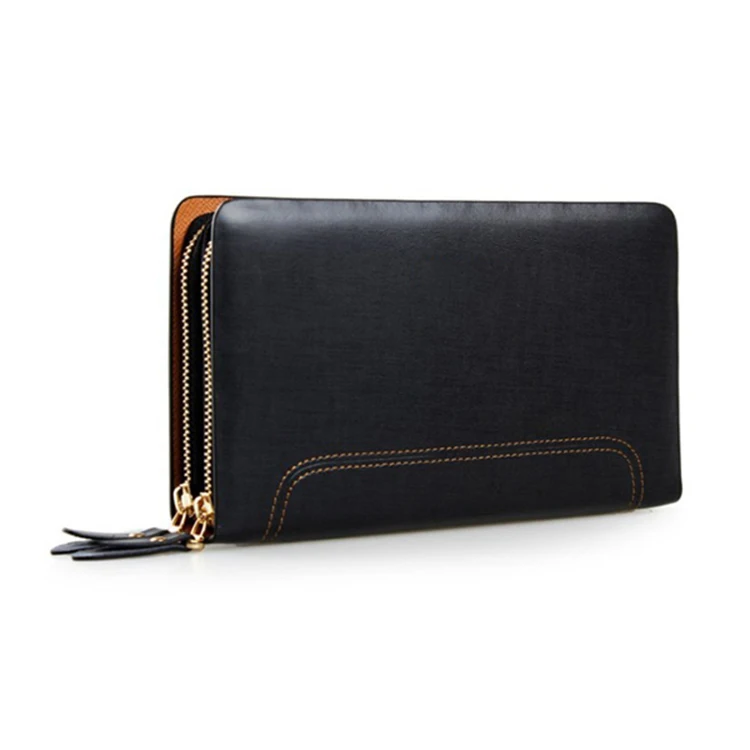 
Men Business Genuine Leather Clutch Bag Men Custom Logo Leather Wallet 