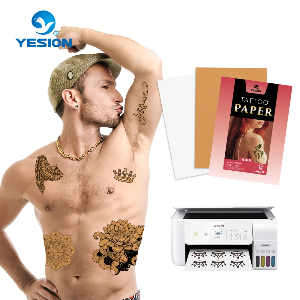 YESION Factory Inkjet Water Slide Decal Paper for Tattoo A4 A3 Diy