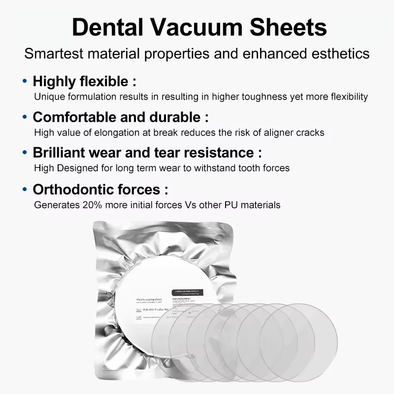 Orthodontic Dental Thermoform Sheet Clear Aligner 3-Layer Square Soft Hard Snap Veneer Material Mouthguard Dental Consumables