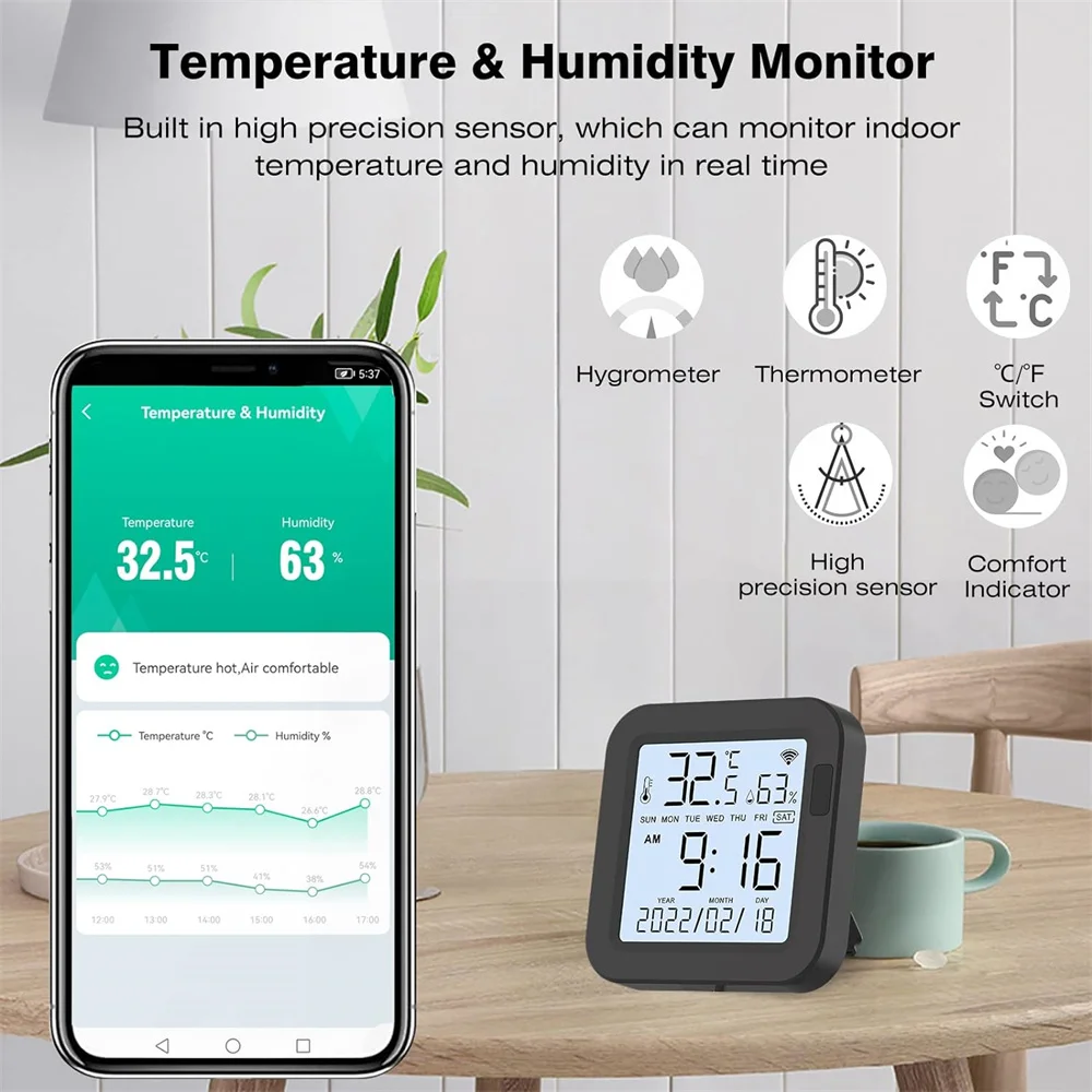 USB WIFI Temperature Humidity Sensor & IR Remote Control
