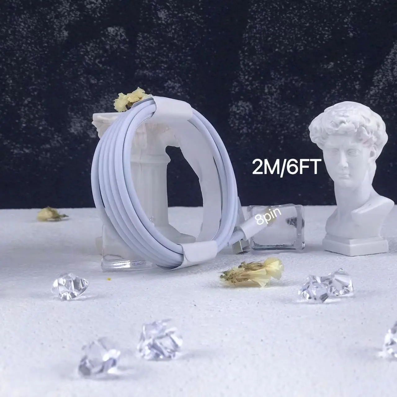 Светящийся зарядный кабель для iPhone 11 12 13 14 usb-кабель быстрой зарядки белый 1 м низкая цена