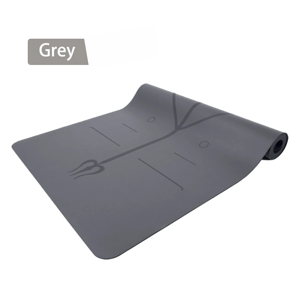 PU Rubber Exercise Floor Mat Anti Slip Rubber Yoga Mat 4mm With Custom Logo Printed