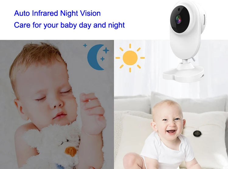  Новинка видеоняня tuya smart life с камерой ночным видением 1080P и монитором температуры детской