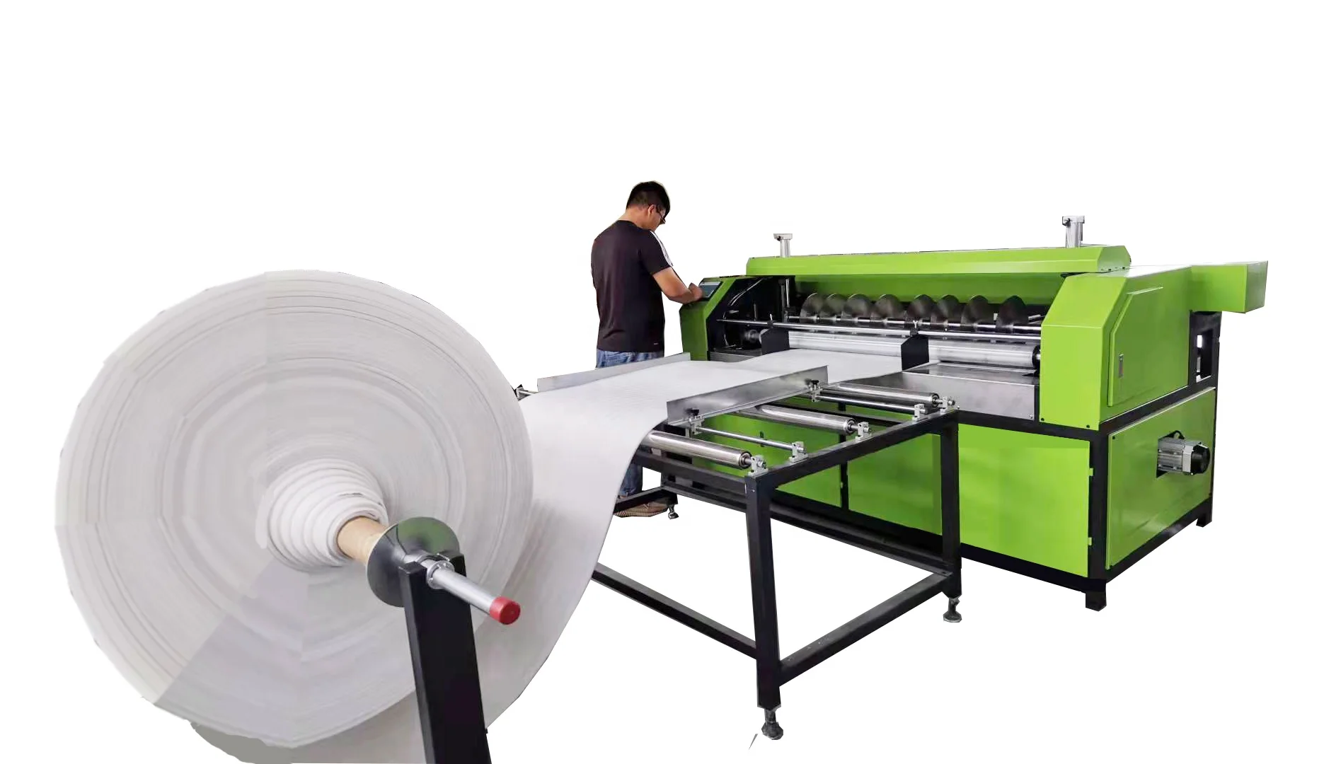 auto epe foam board sheet mat cross cut cutting machine