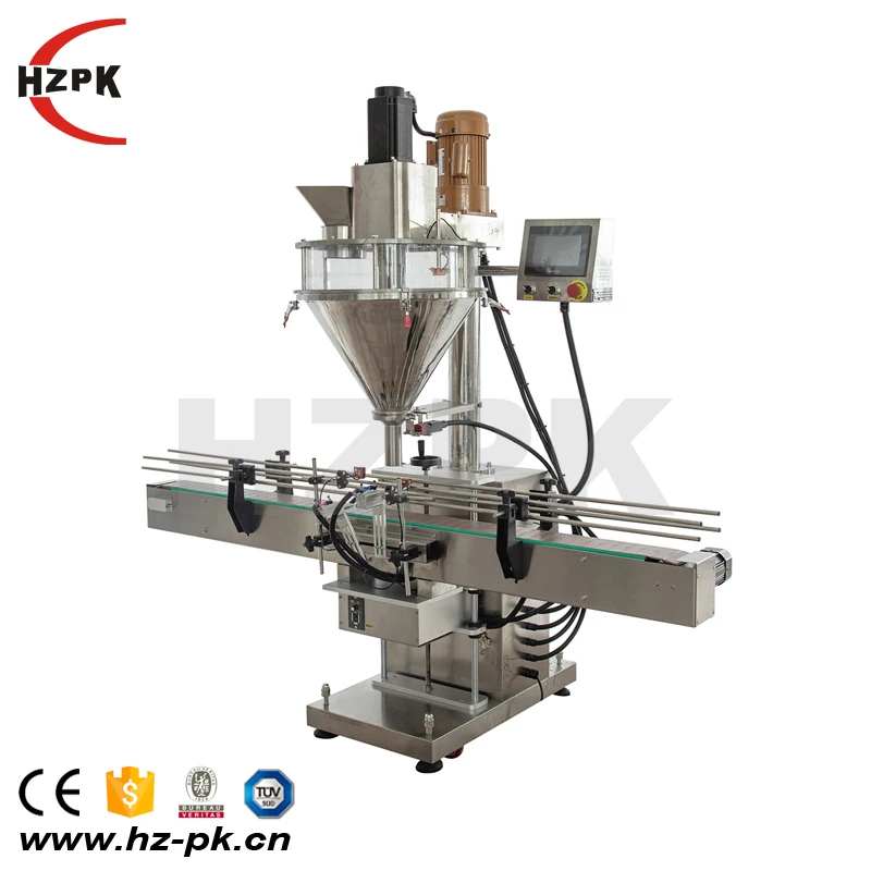 automatic 1kg dry chemical sachet milk papaya spice screw powder seasoning can cup bottle detergent filling packing machine