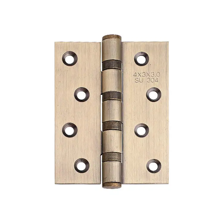 RheTech Professional Grade Quality Solid Square Corner Plain Ball Bearing Mortise Hinge Antique Brass Spider Concealed Hinges