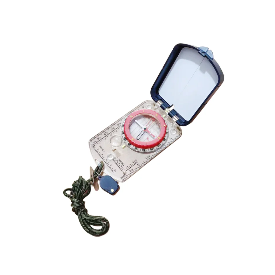 008 Hiking Camping Acrylic Geilogic Compass Outdoor Magnetic Compass Luminous Folding Glow Compass